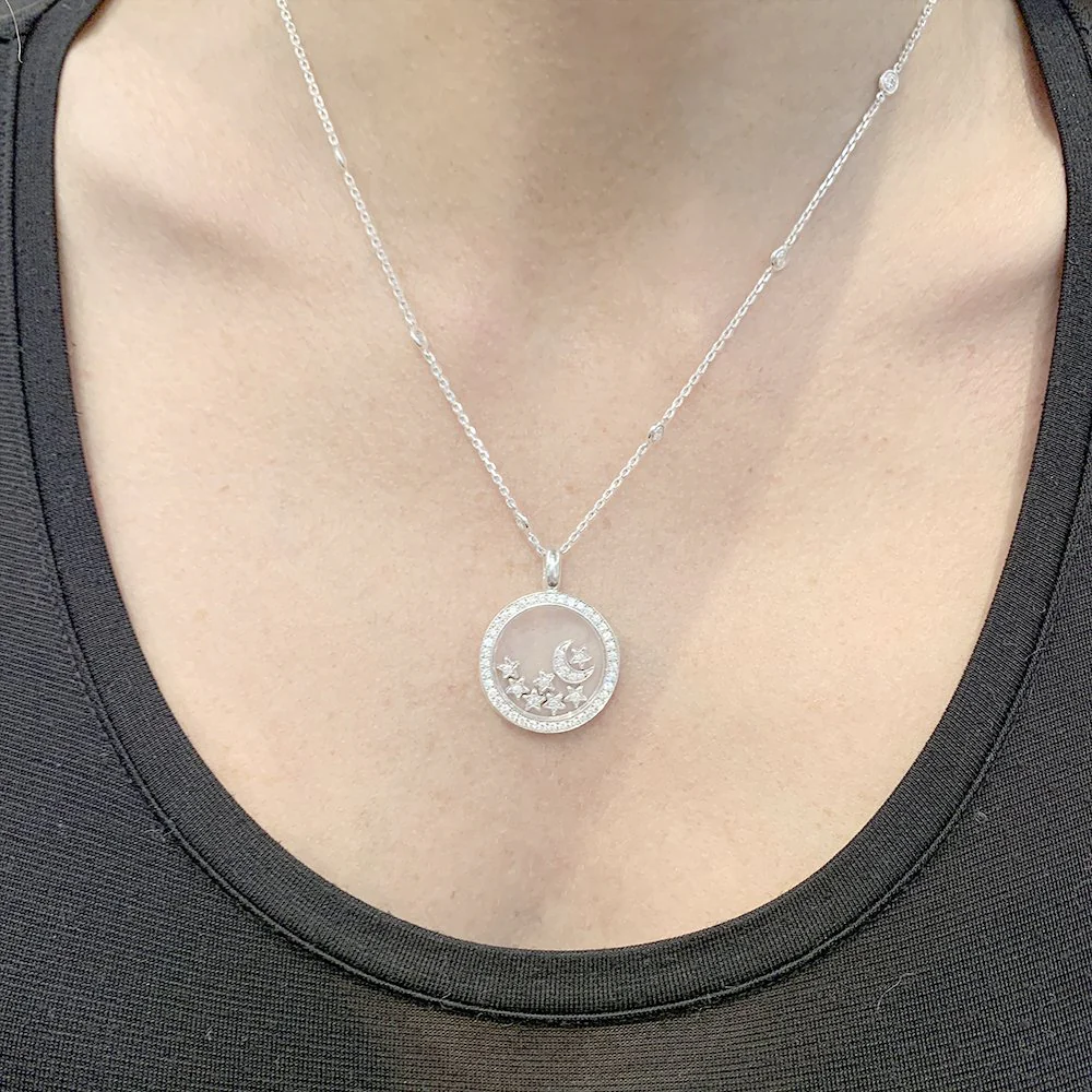 Necklace CHOPARD "Happy Diamonds" in white gold and diamonds - Image 2
