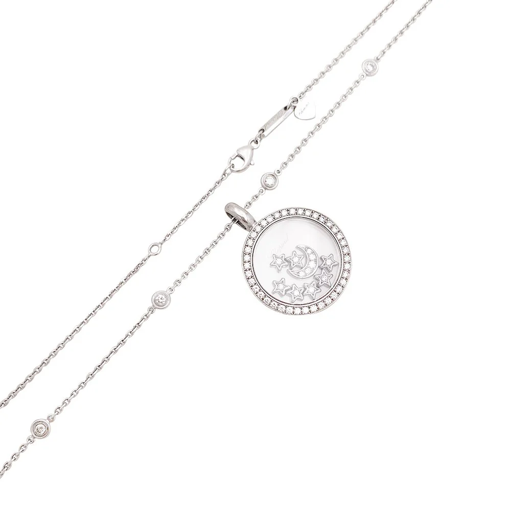 Necklace CHOPARD "Happy Diamonds" in white gold and diamonds - Image 4