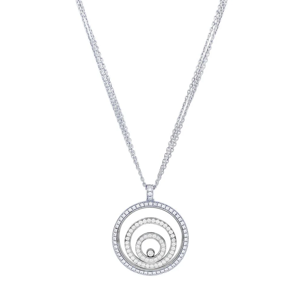 Chopard necklace, “Happy Spirit”, white gold, diamonds.