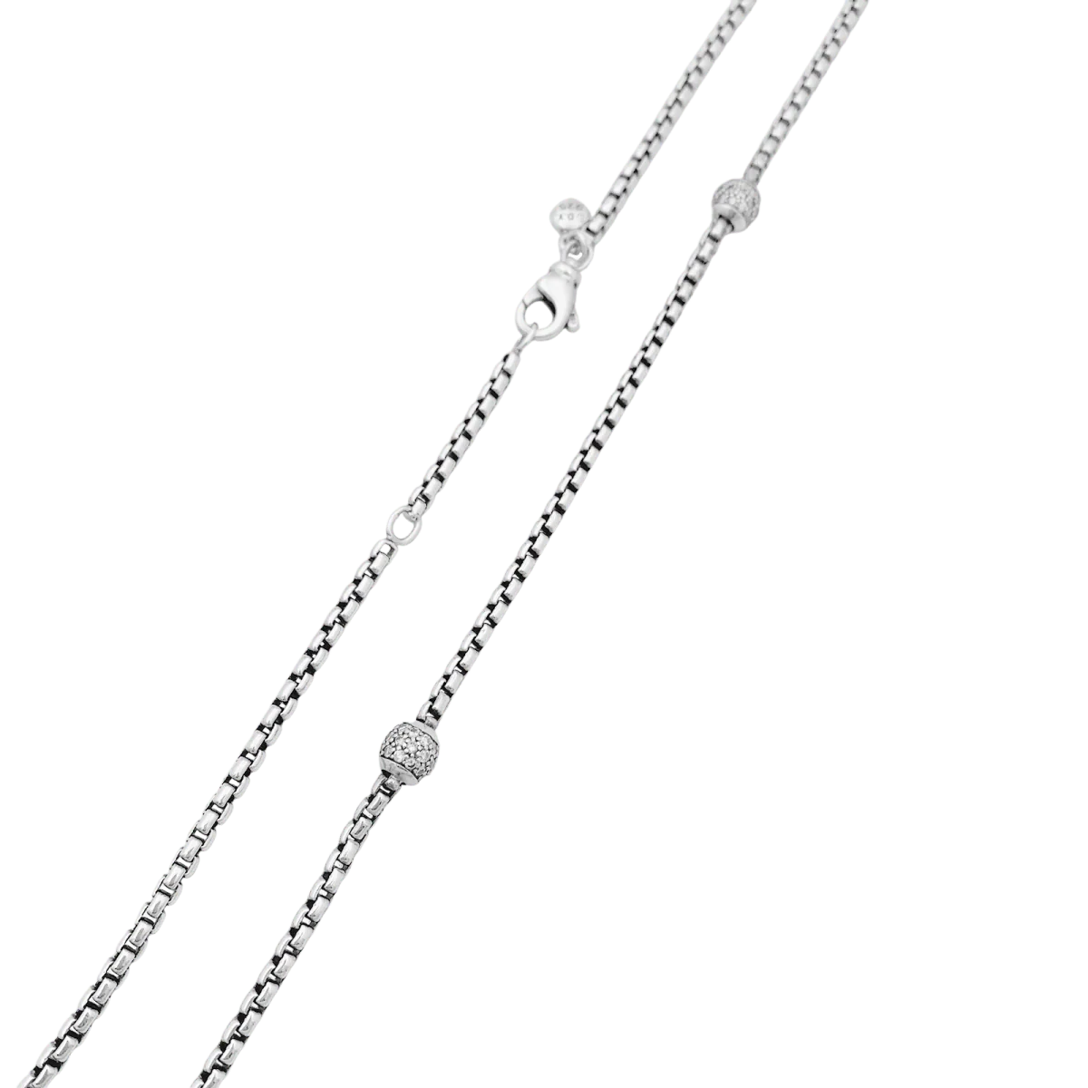 DAVID YURMAN chain necklace in silver and diamonds - Image 3