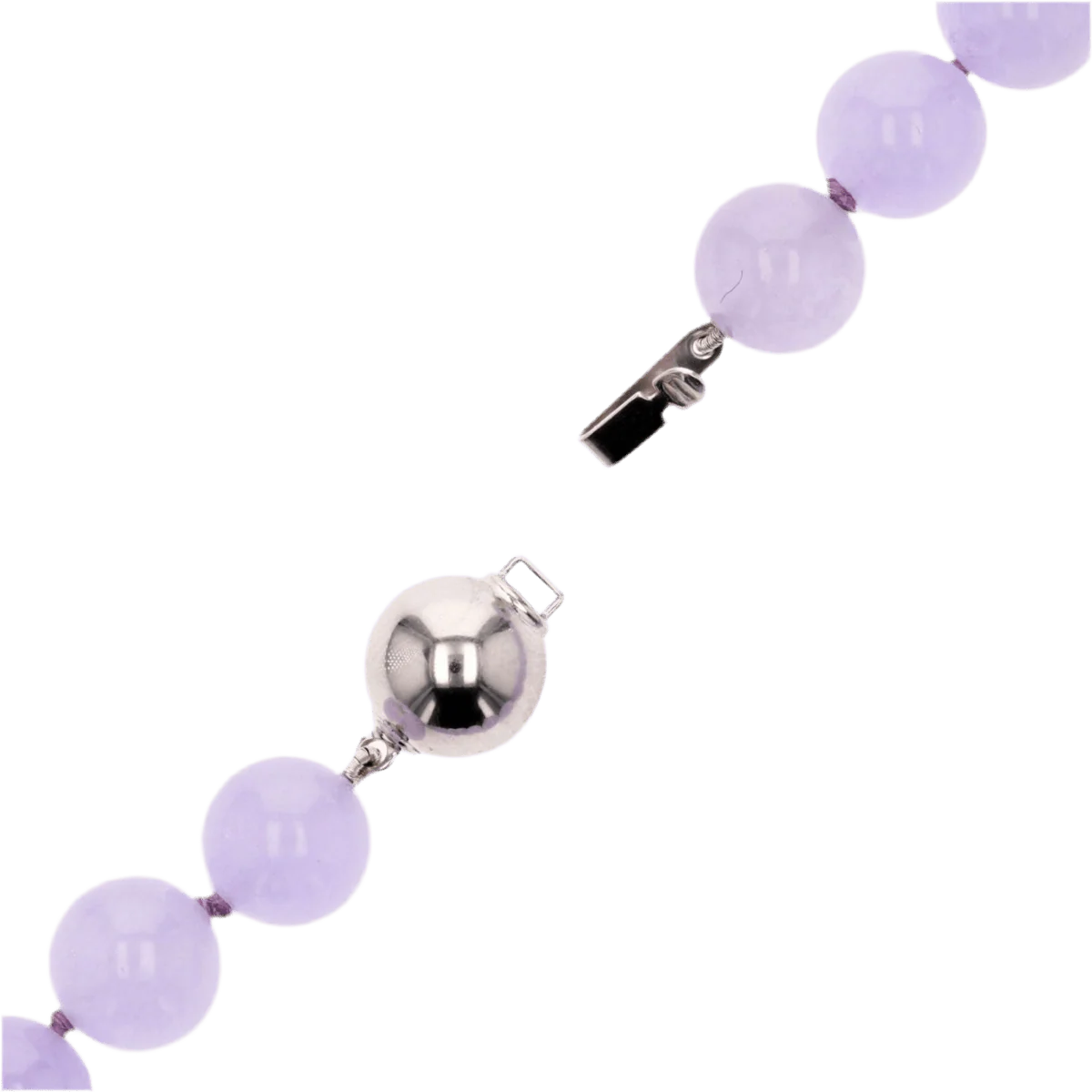 Necklace Beads in white gold and jade - Image 5