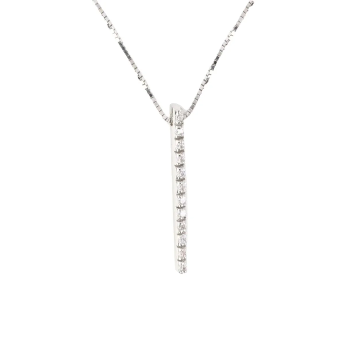 Necklace Pendant in white gold and diamonds