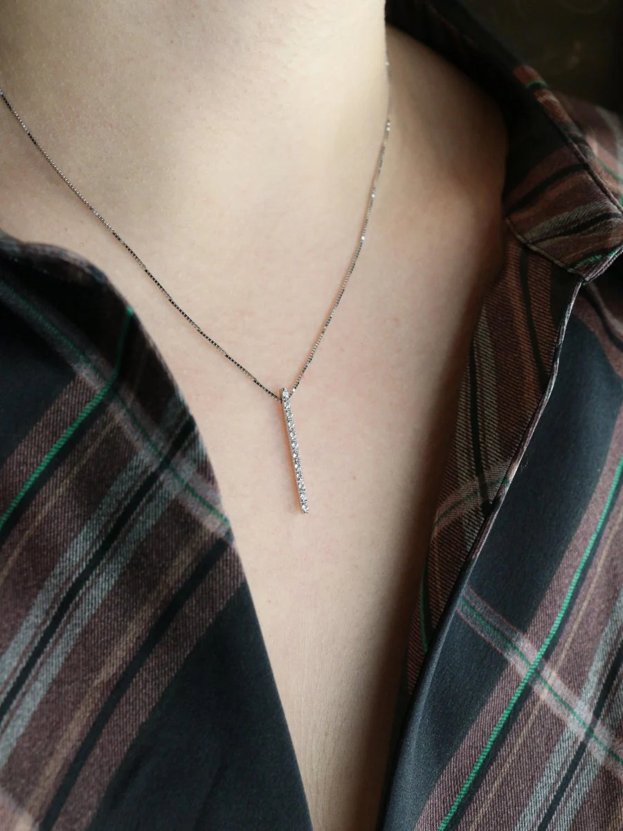 Necklace Pendant in white gold and diamonds - Image 8