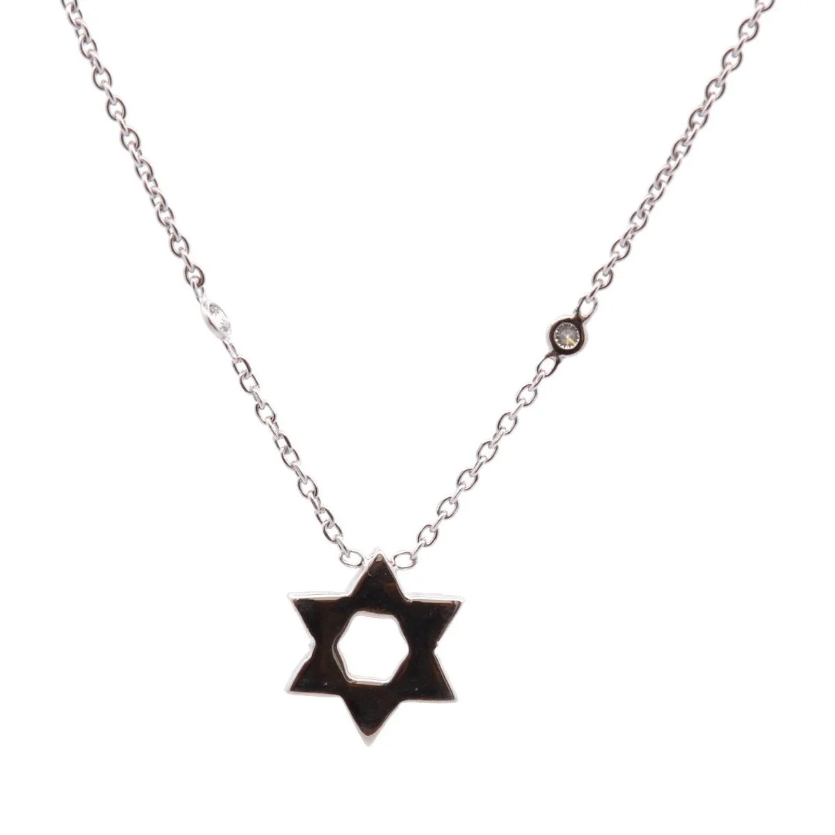Pendant necklace in white gold and diamonds - Image 2