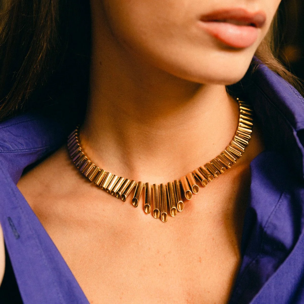 Drapery Necklace in Yellow Gold - Image 2
