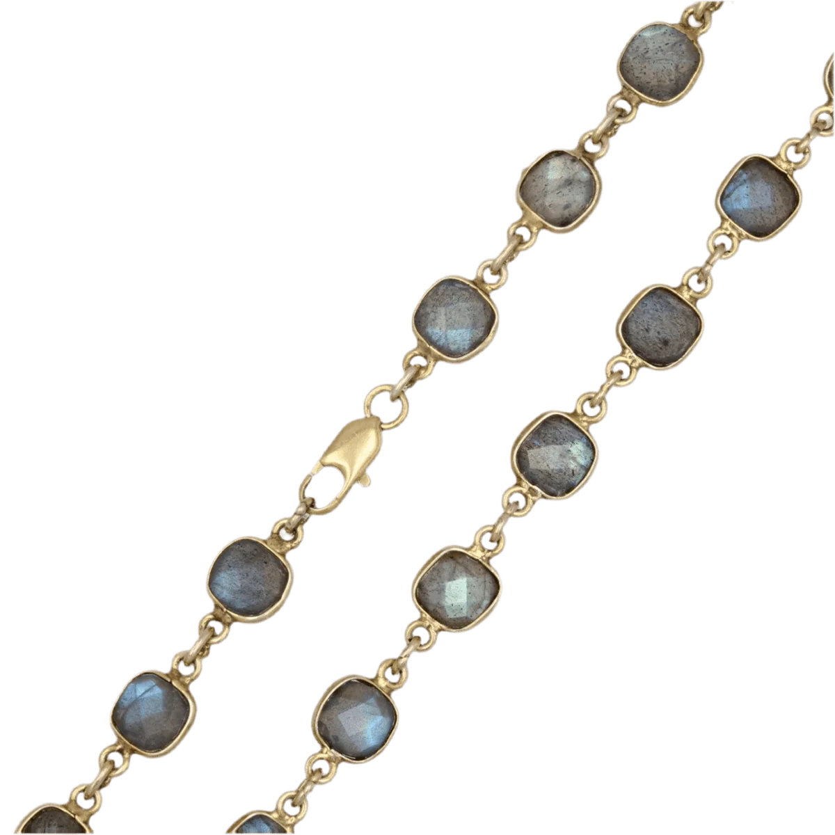 Choker Necklace in Vermeil, Yellow gold, and Labradorite - Image 4
