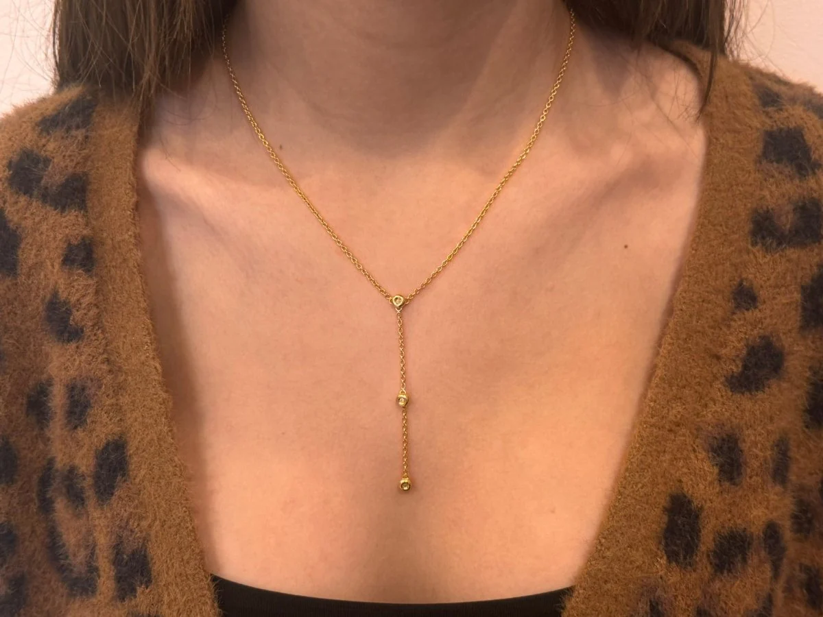 Necklace in yellow gold and diamonds. - Image 10