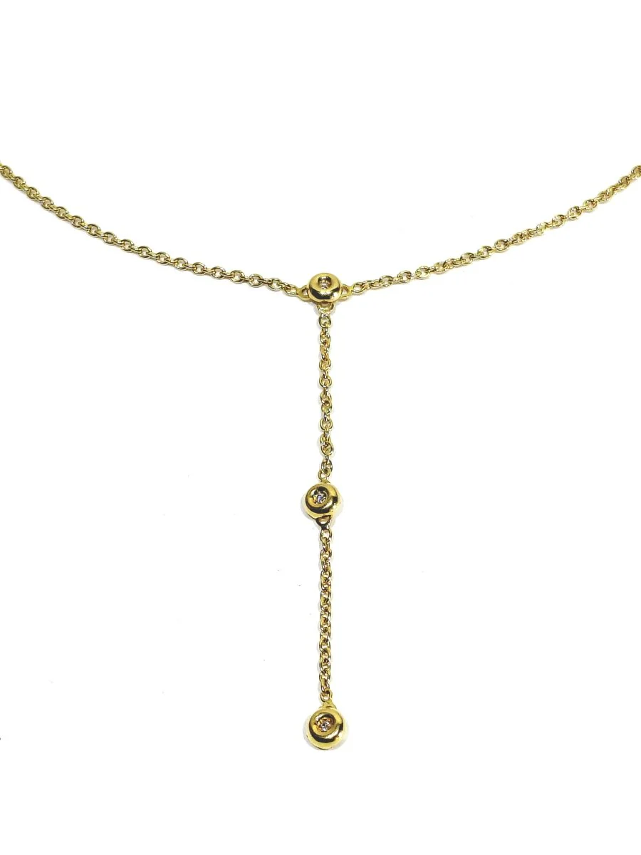 Necklace in yellow gold and diamonds. - Image 2