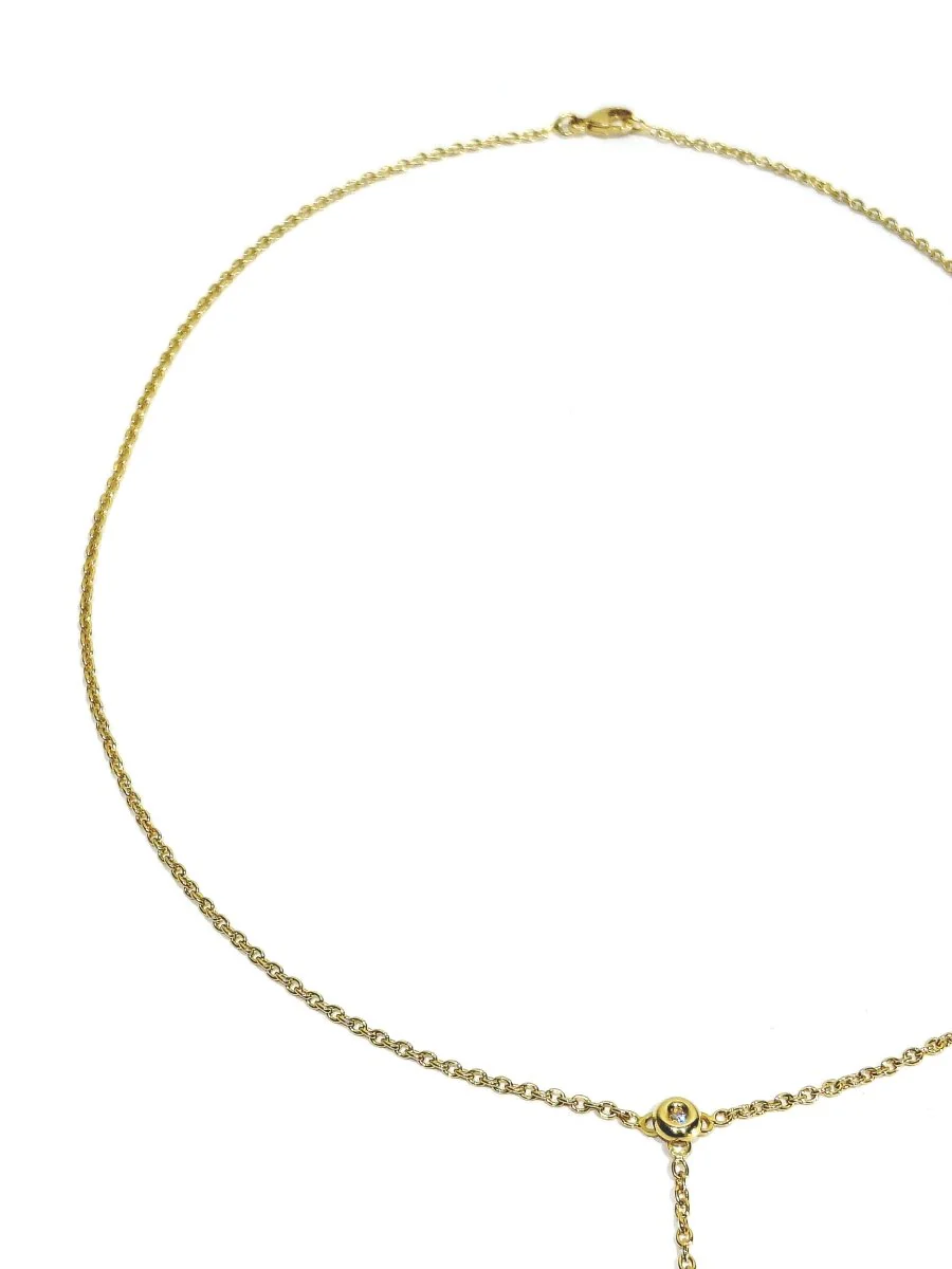 Necklace in yellow gold and diamonds. - Image 3