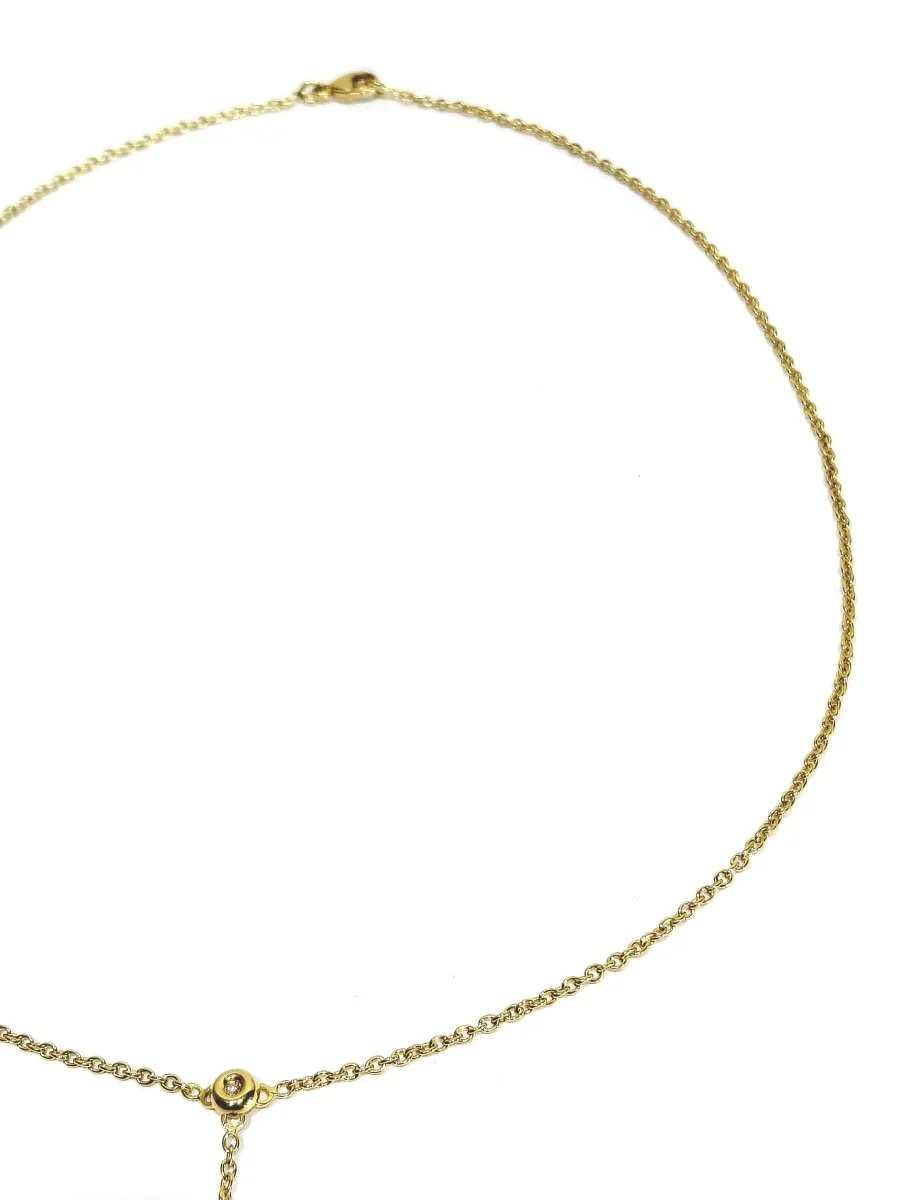 Necklace in yellow gold and diamonds. - Image 4
