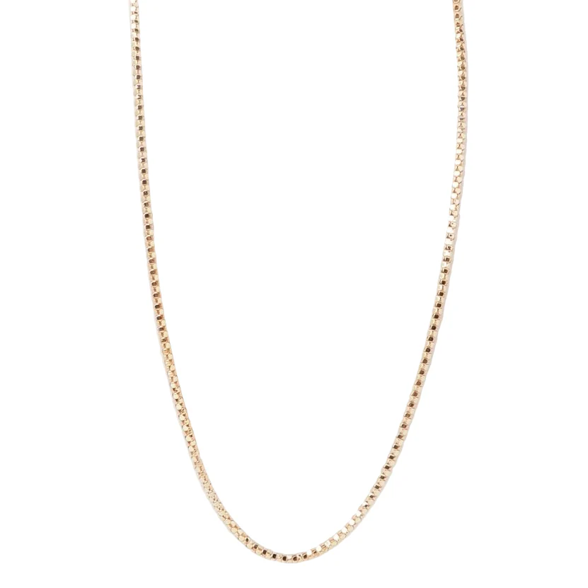 Rose gold necklace, round Venetian chain