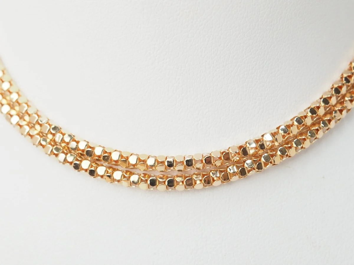 Rose gold necklace, round Venetian chain - Image 7