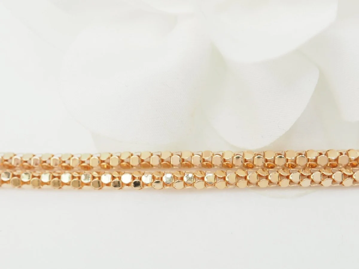 Rose gold necklace, round Venetian chain - Image 8