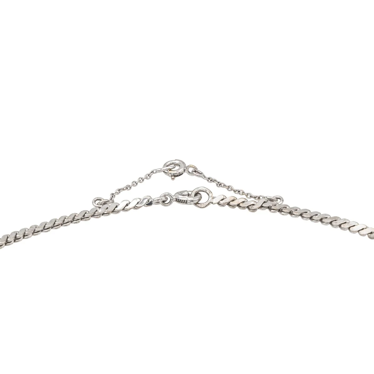 White Gold Diamond Leaf Necklace - Image 7