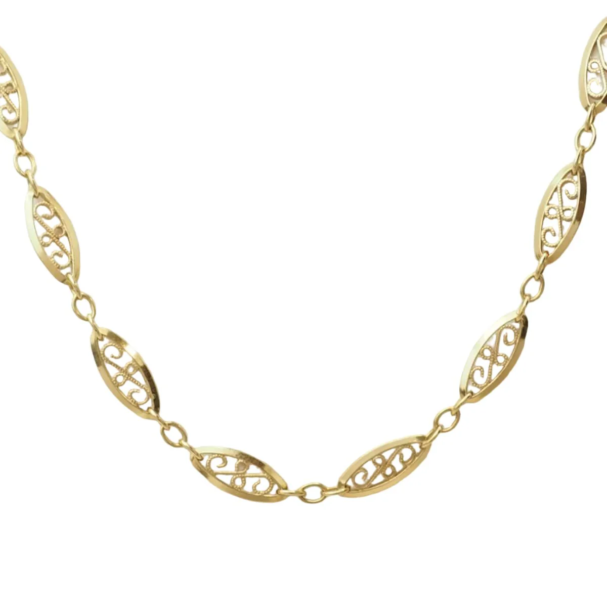 Filigree Necklace in Yellow gold - Image 3