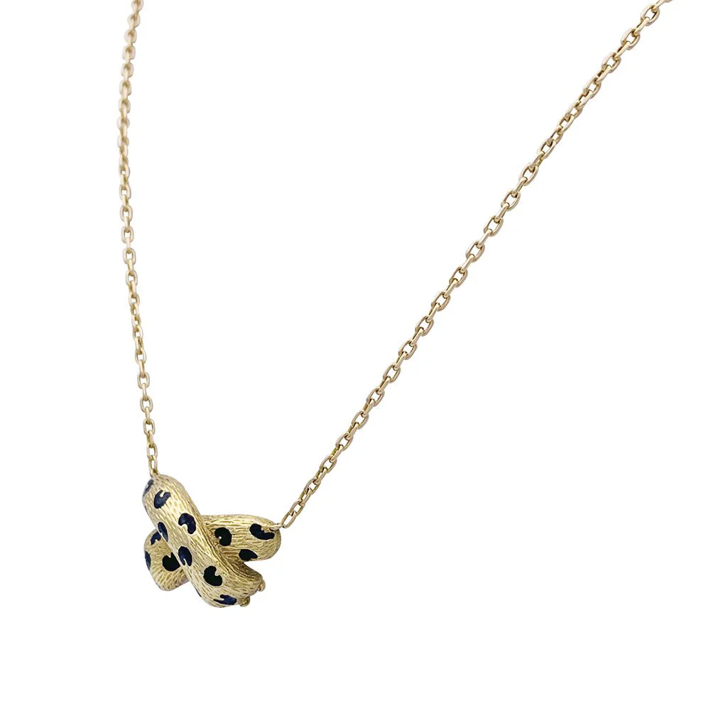FRED “Ombre Féline” necklace in yellow gold and enamel - Image 2