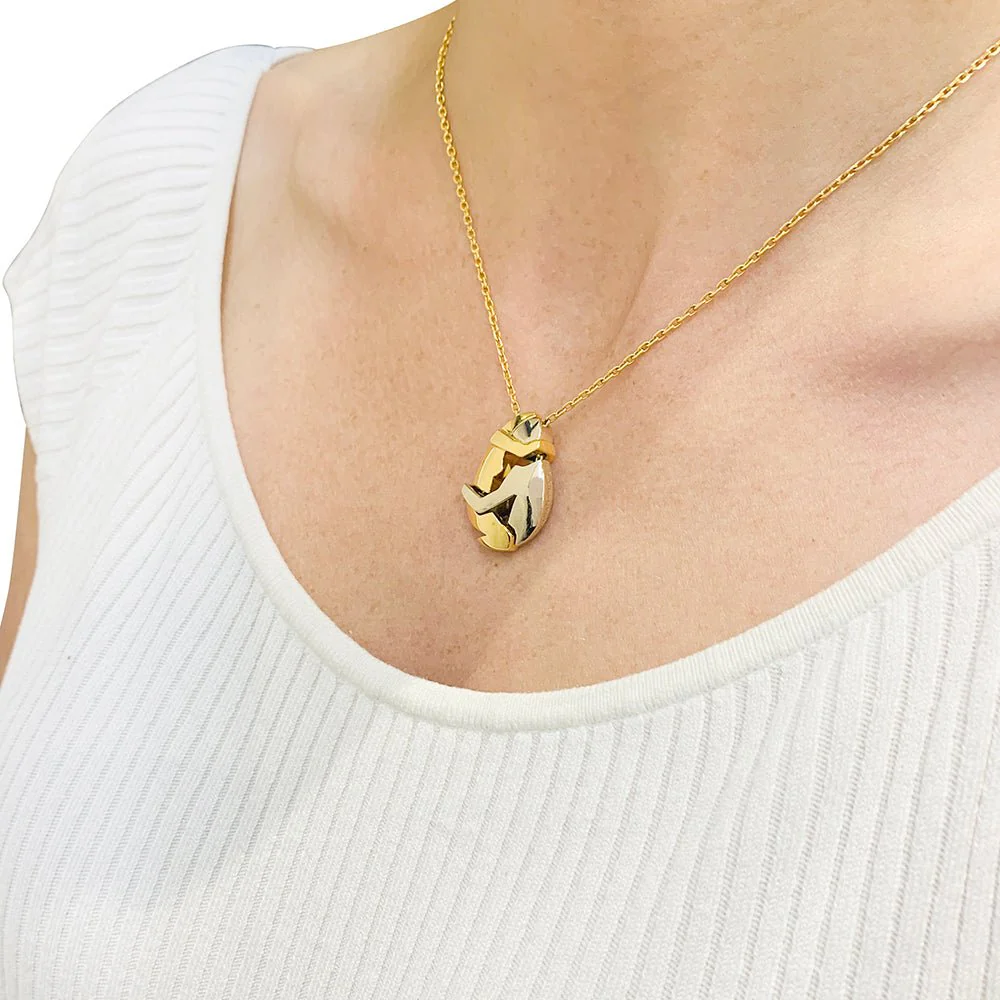 Fred x Miroslav Brozek necklace, "Le Couple", two golds - Image 2