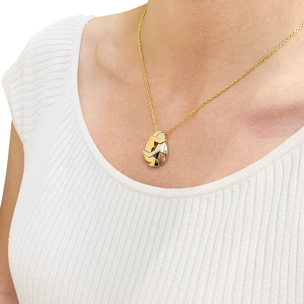 Fred x Miroslav Brozek necklace, "Le Couple", two golds - Image 3