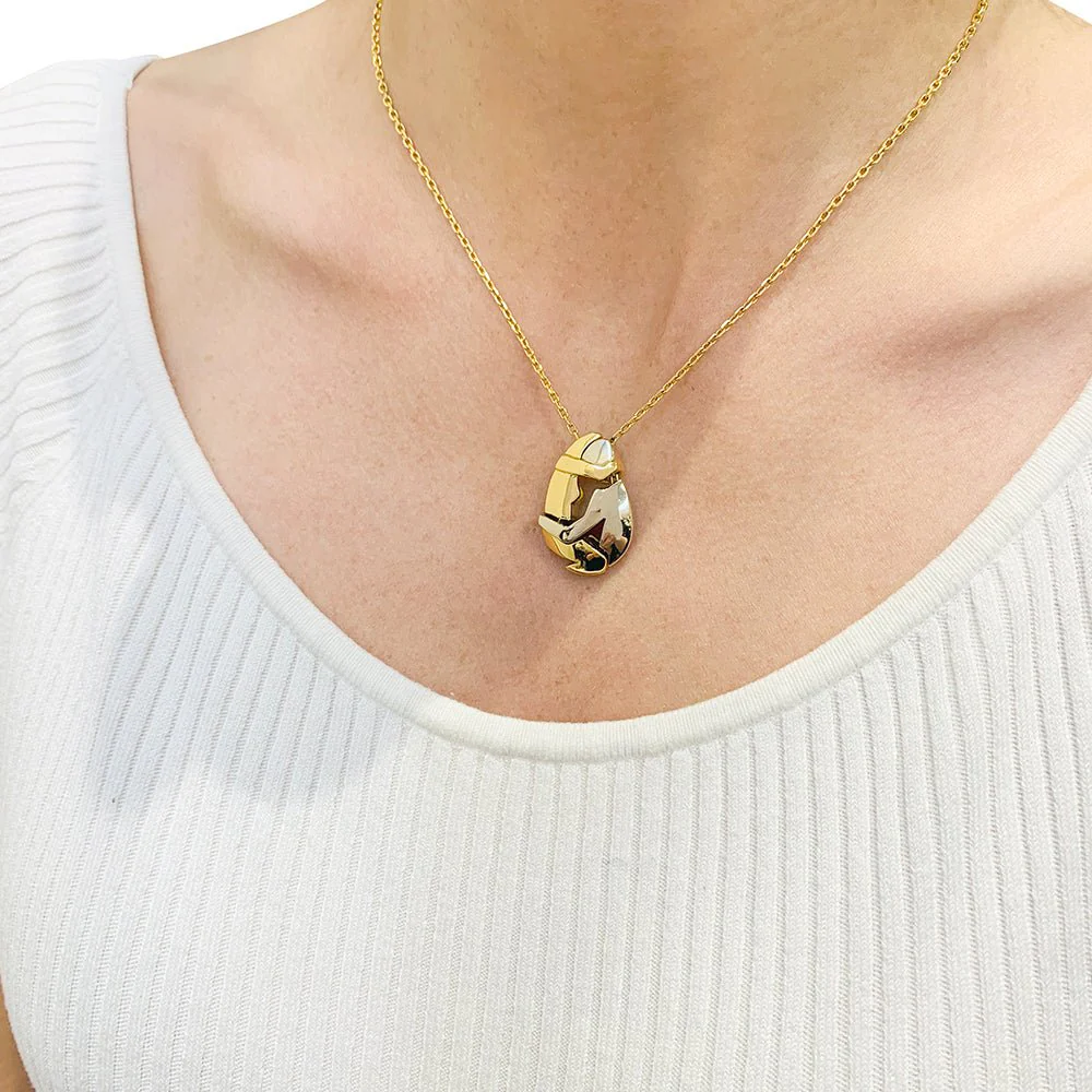 Fred x Miroslav Brozek necklace, "Le Couple", two golds - Image 4