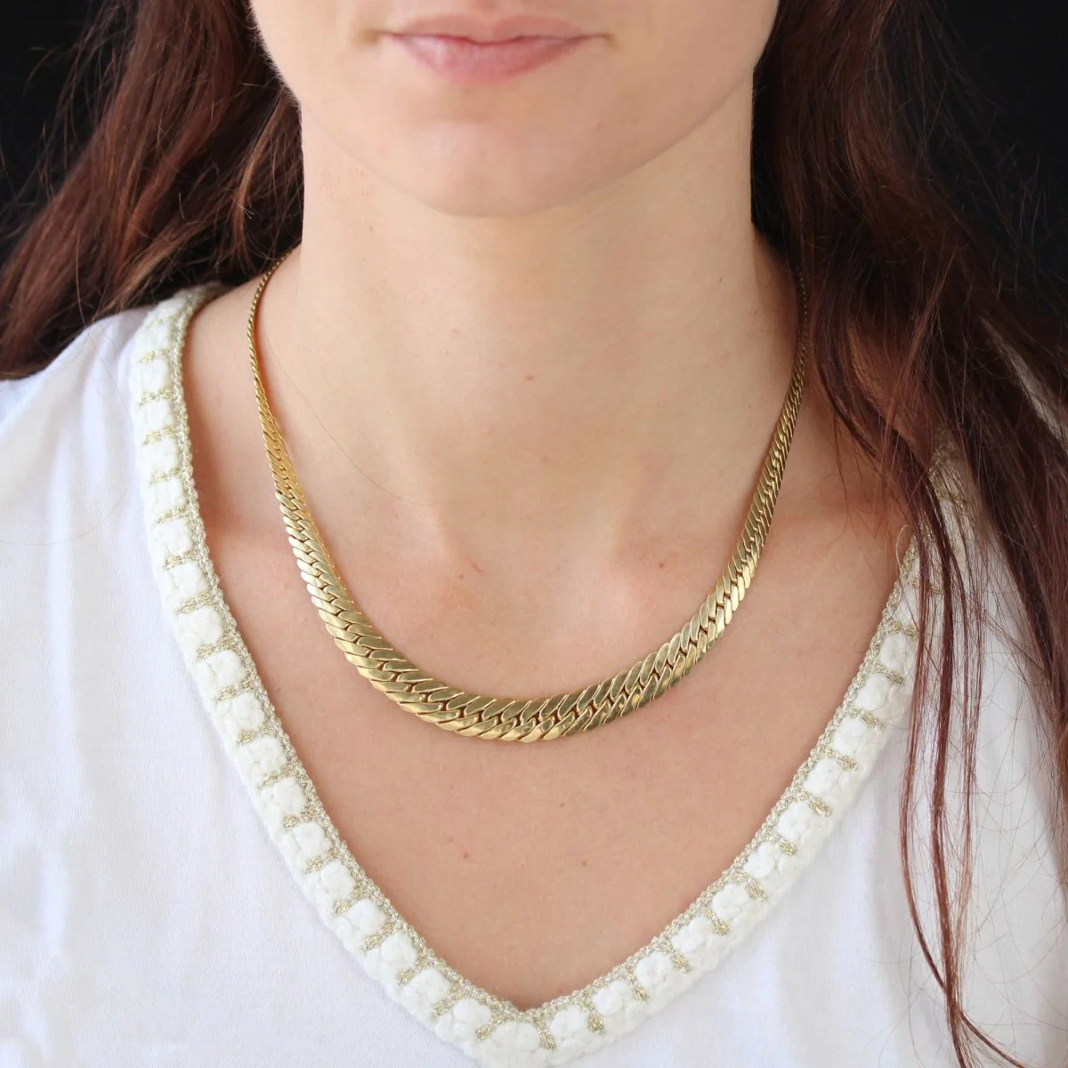 Maille necklace in yellow gold - Image 2