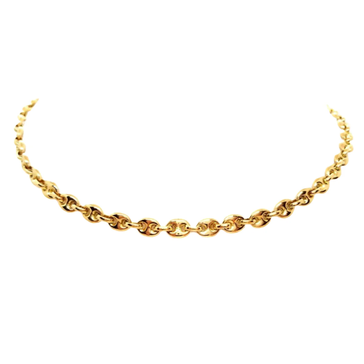 Coffee bean necklace Yellow gold