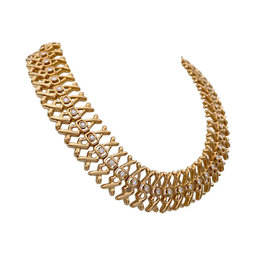 LALAOUNIS choker necklace in yellow gold and diamonds - Image 10