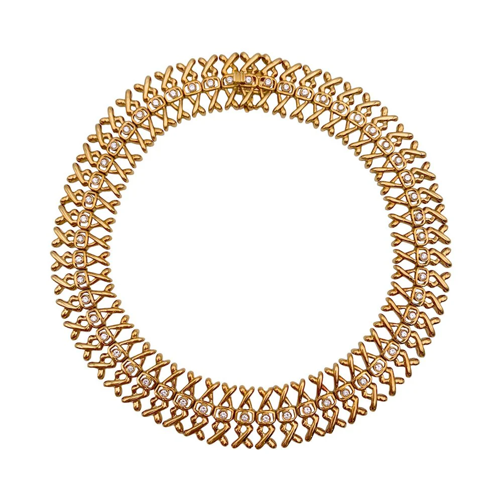 LALAOUNIS choker necklace in yellow gold and diamonds - Image 11