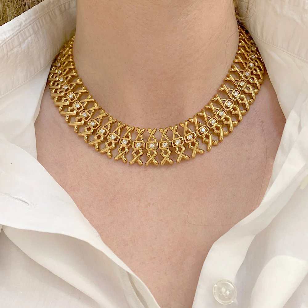 LALAOUNIS choker necklace in yellow gold and diamonds - Image 13