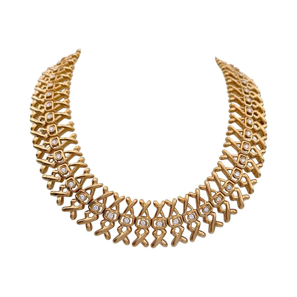 LALAOUNIS choker necklace in yellow gold and diamonds - Image 3