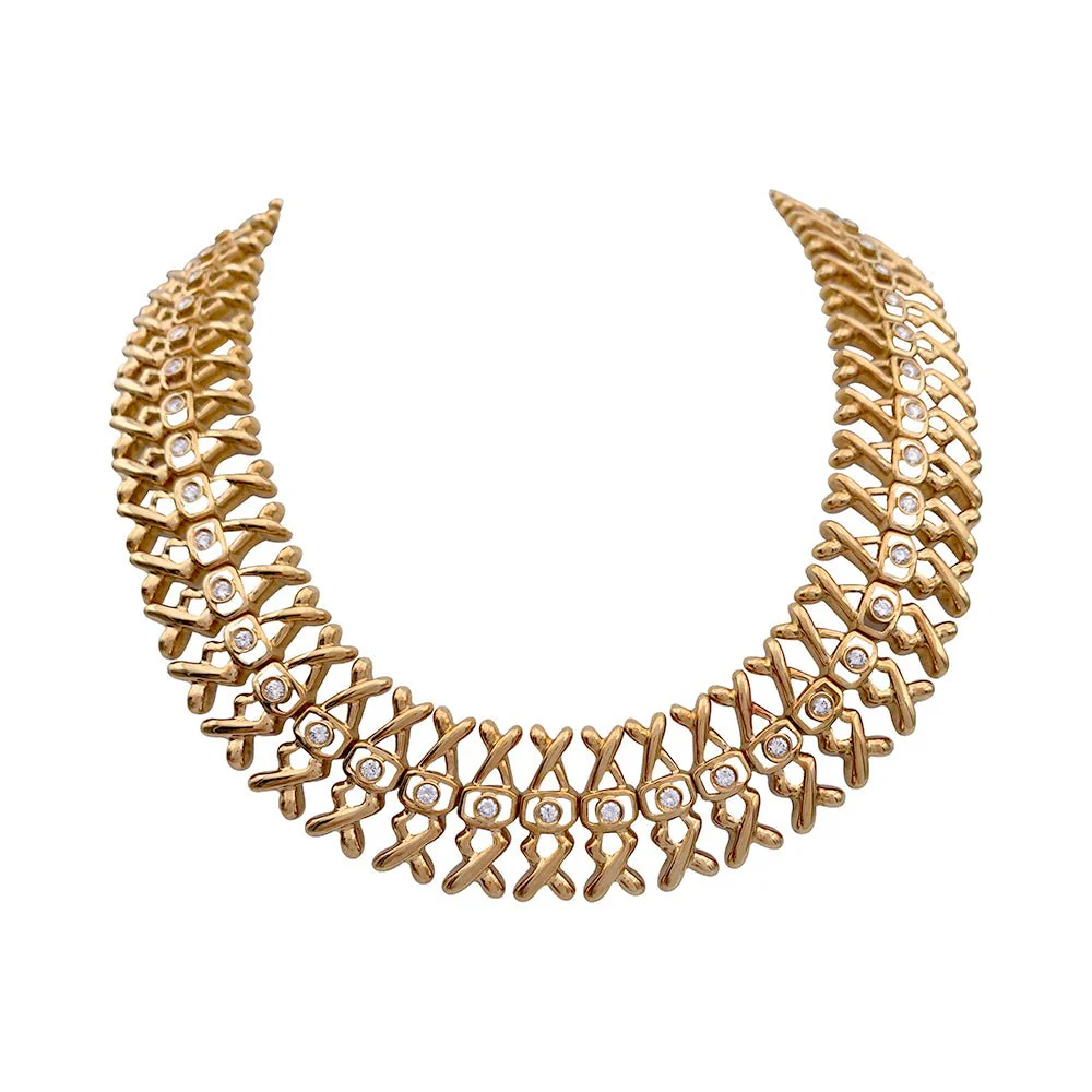 LALAOUNIS choker necklace in yellow gold and diamonds - Image 4