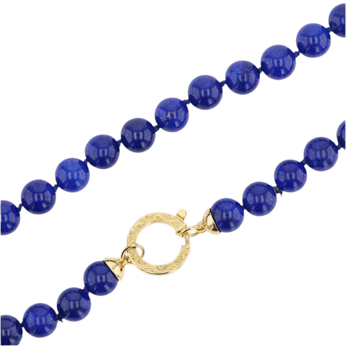 Necklace Beads in yellow gold and lapis lazuli - Image 4