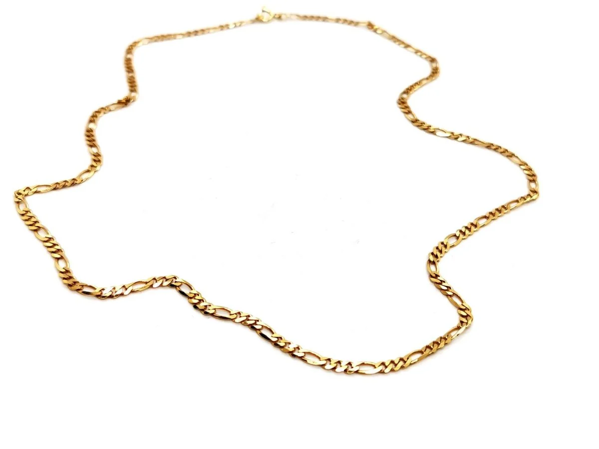 Alternating link necklace Yellow gold - Image 8