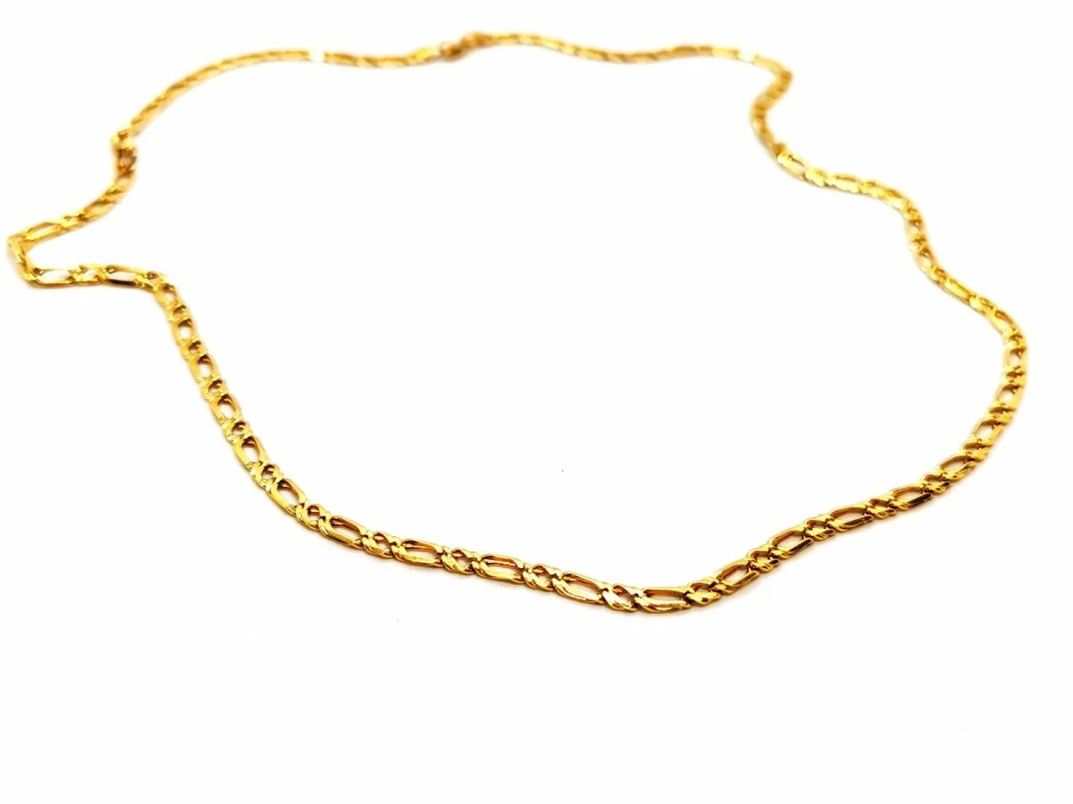 Alternating link necklace Yellow gold - Image 2