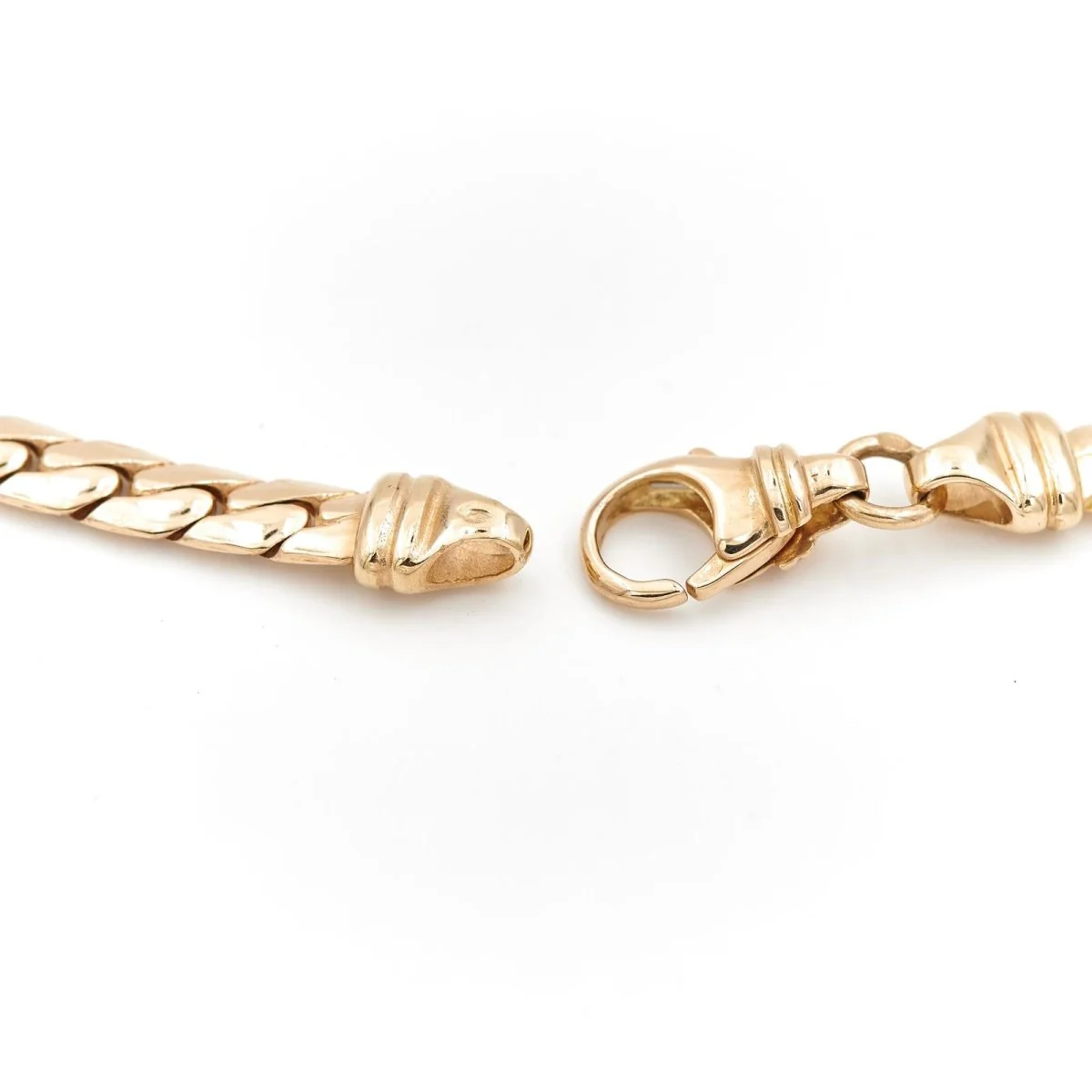 English mesh chain necklace in yellow gold - Image 5
