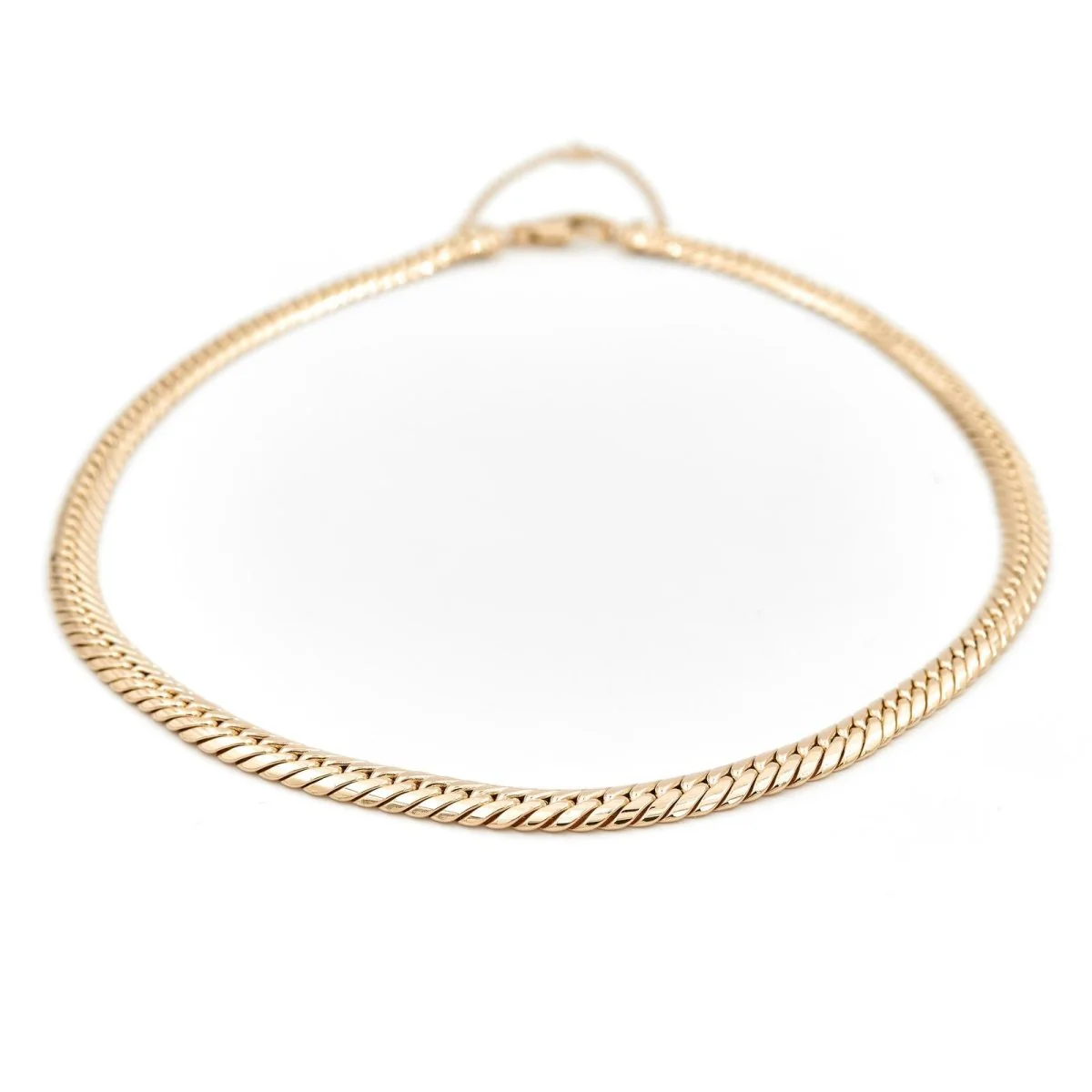 English mesh necklace in yellow gold