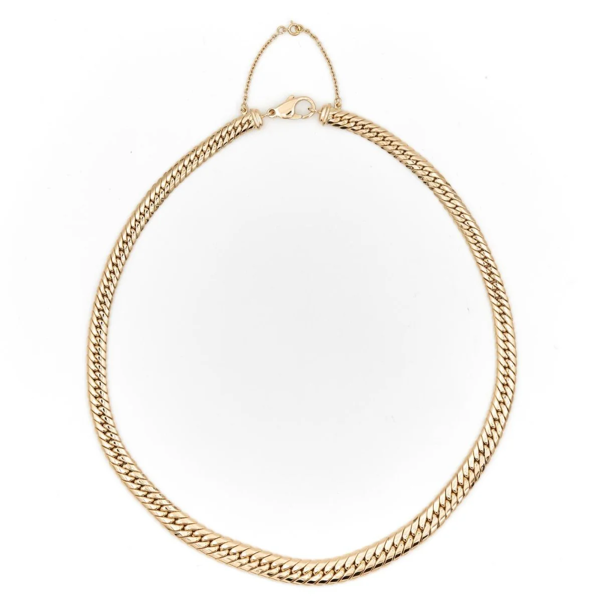 English mesh necklace in yellow gold - Image 4