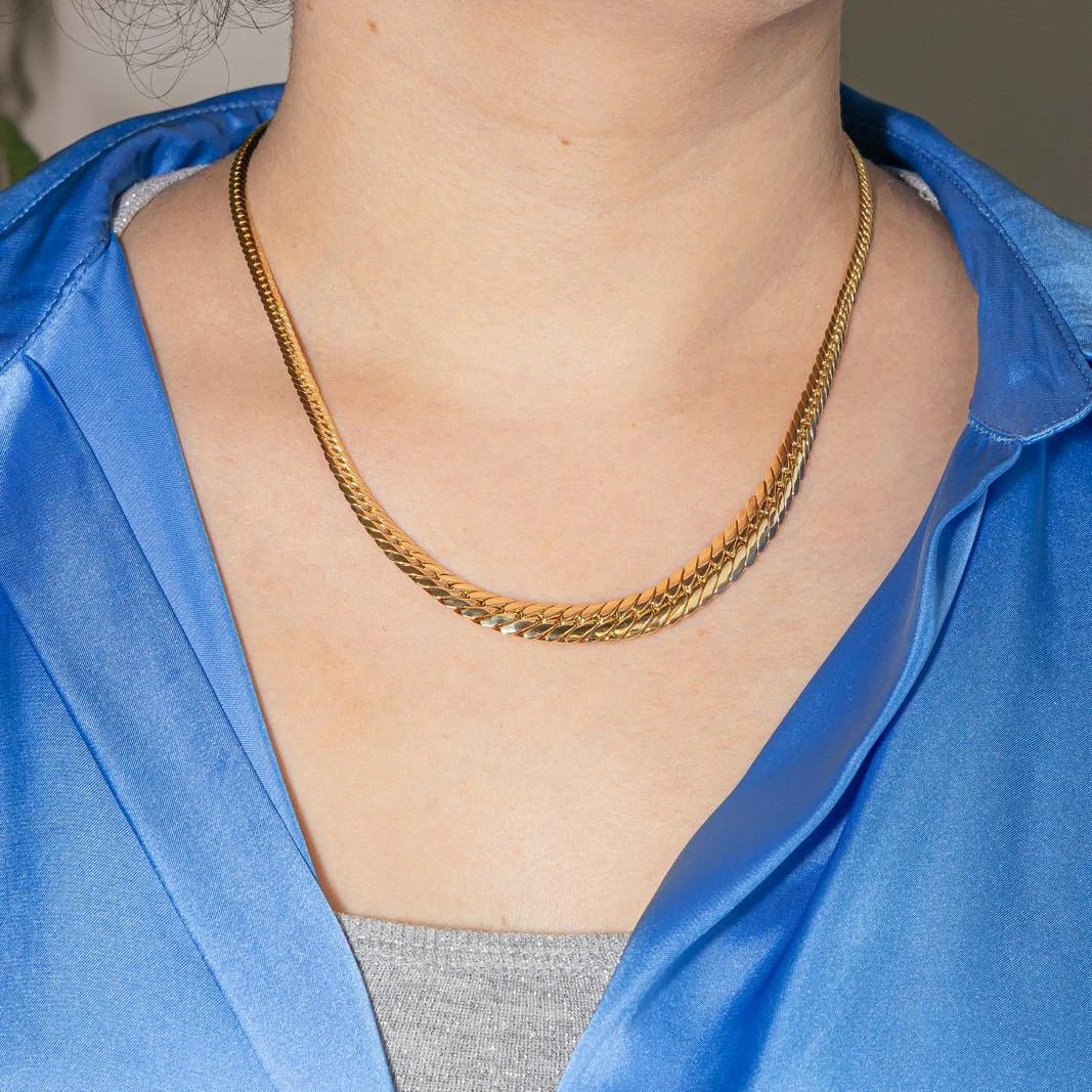 Necklace Mesh in yellow gold - Image 2