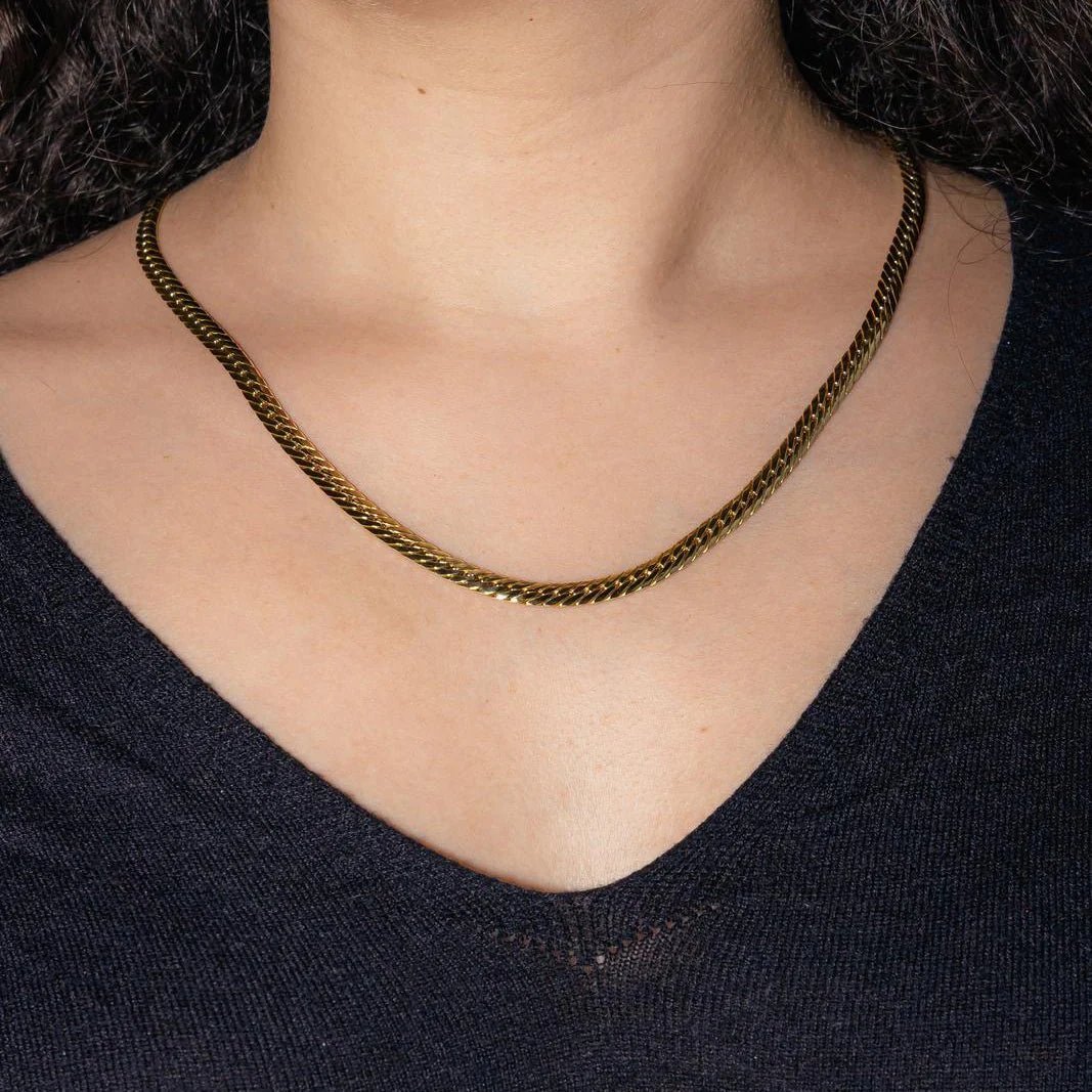Necklace Mesh in yellow gold - Image 2