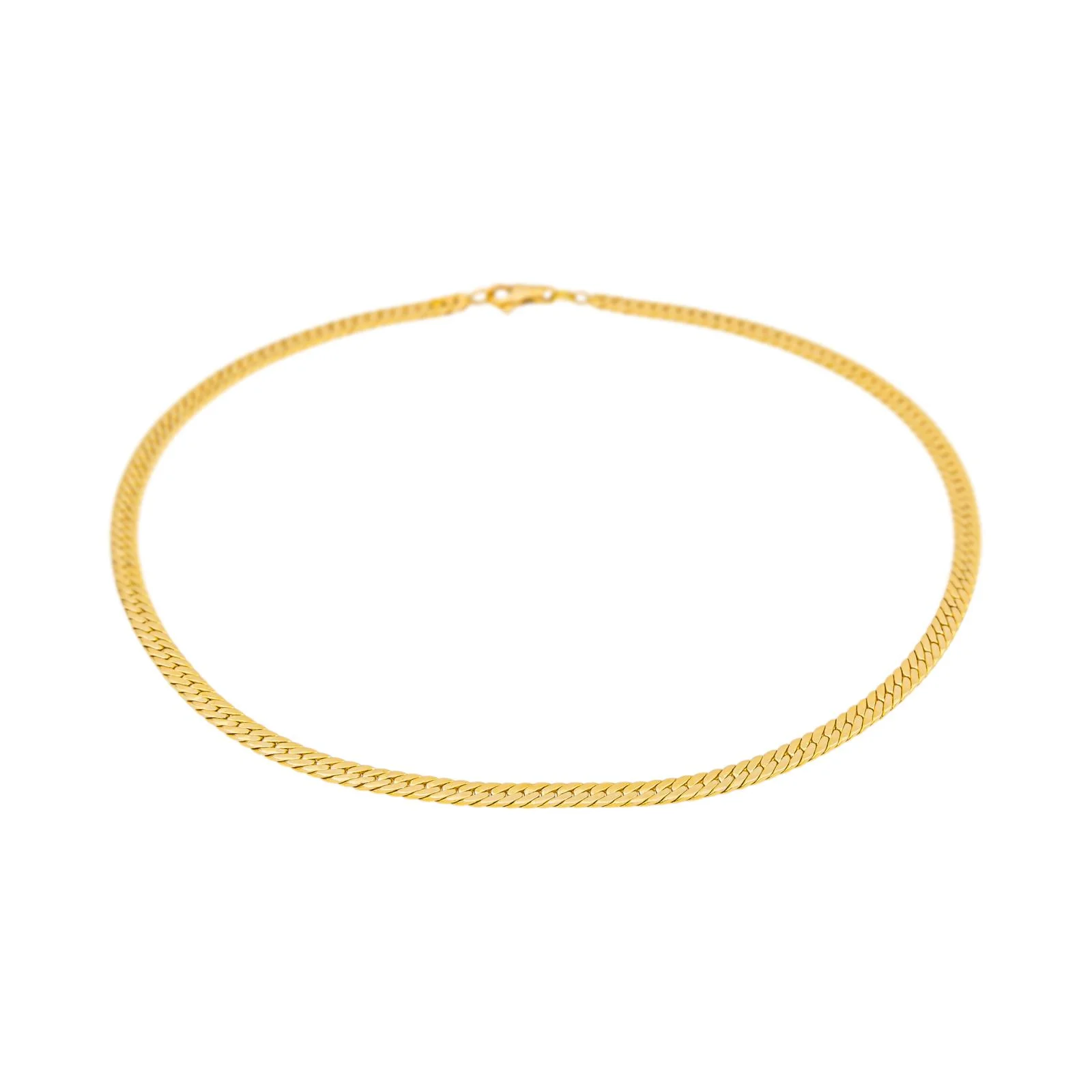 Yellow Gold English Link Necklace - Image 4