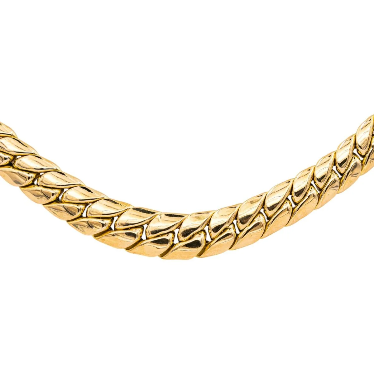 Necklace English mesh Yellow gold