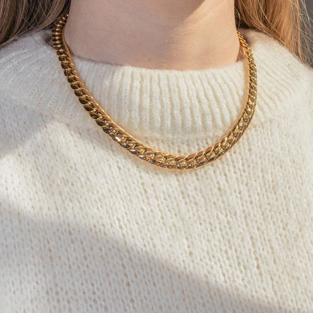 Necklace English mesh Yellow gold - Image 2