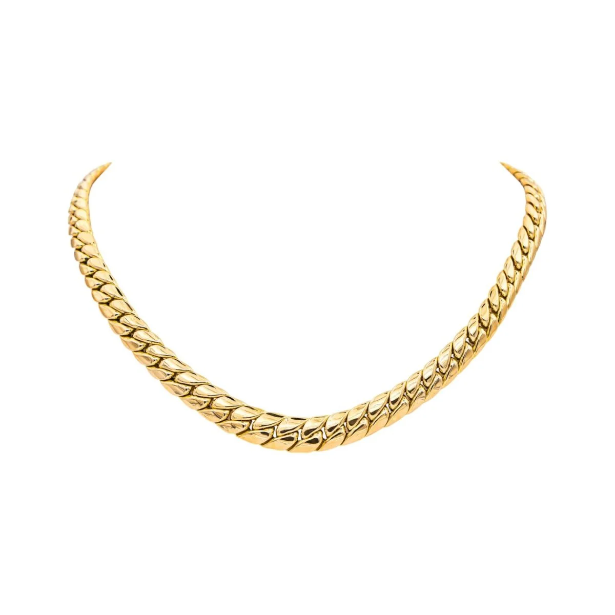 Necklace English mesh Yellow gold - Image 3