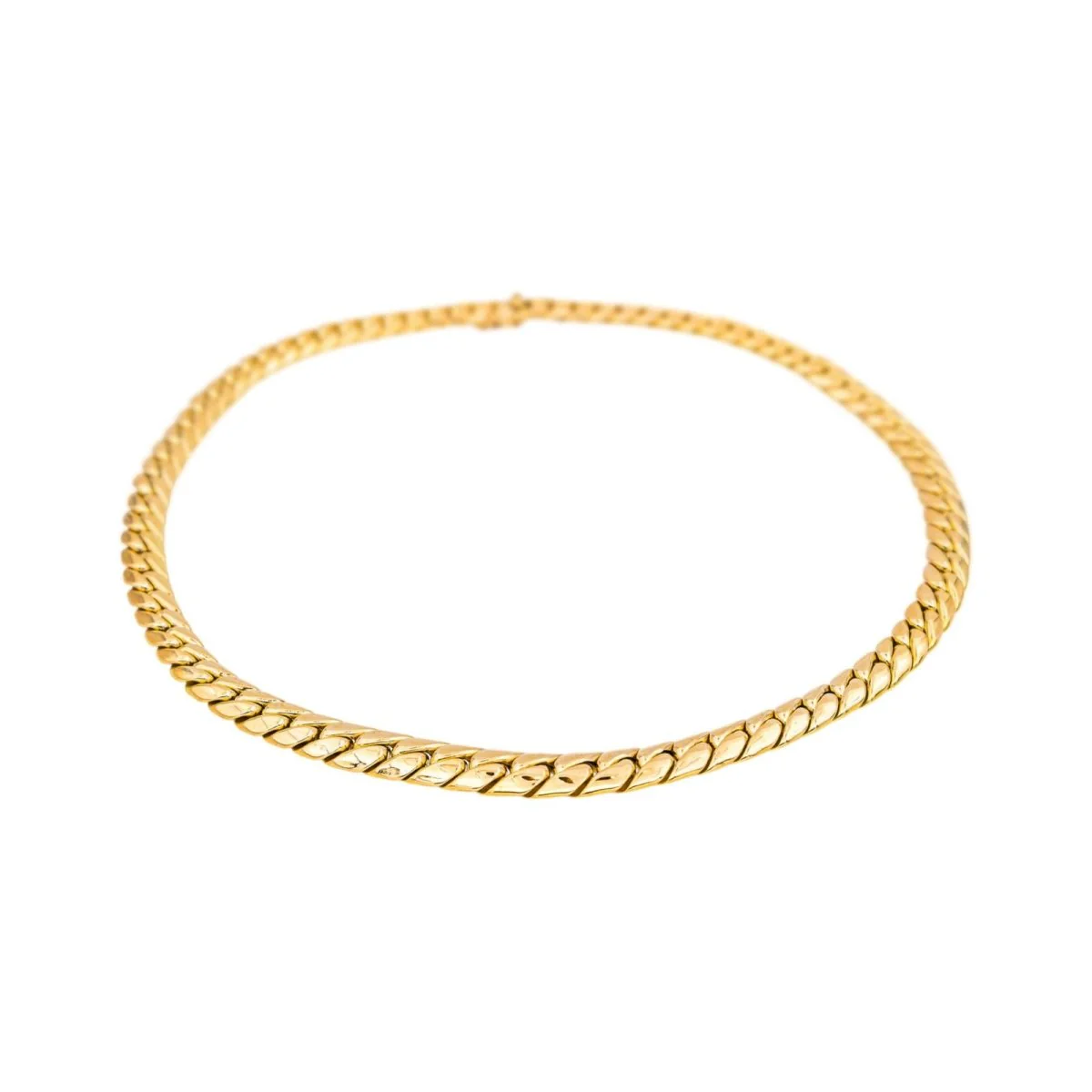 Necklace English mesh Yellow gold - Image 4