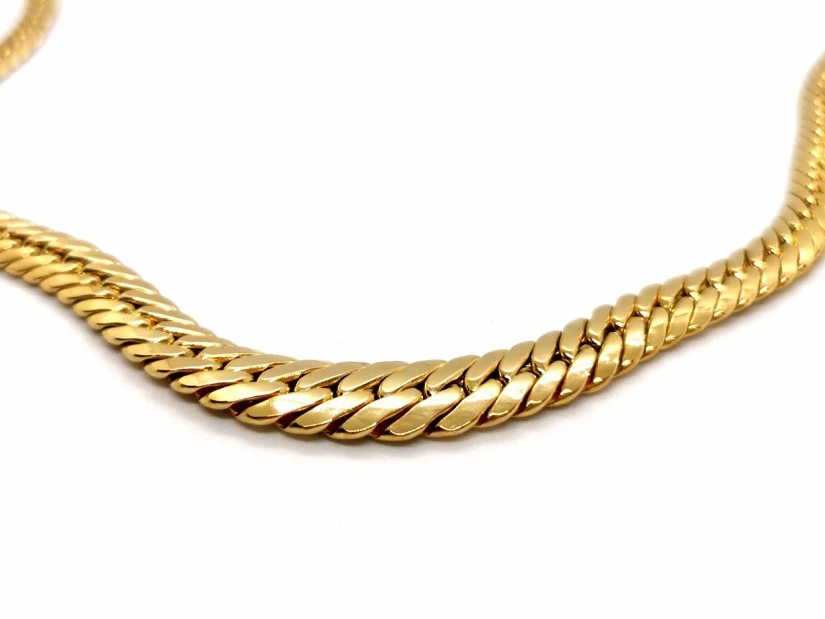 English mesh necklace Yellow gold - Image 2