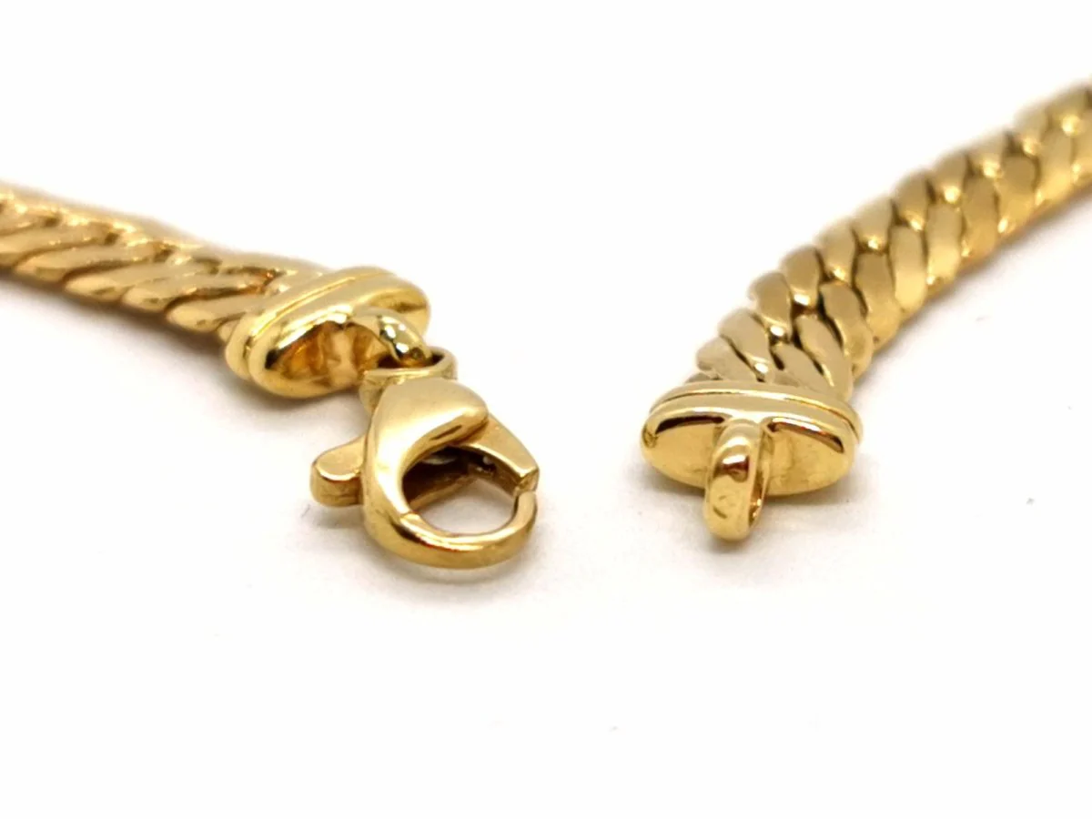 English mesh necklace Yellow gold - Image 4
