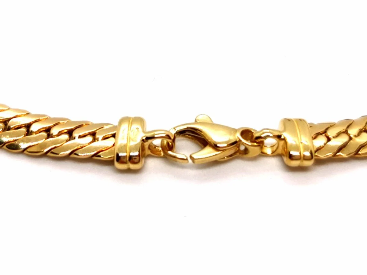 English mesh necklace Yellow gold - Image 6