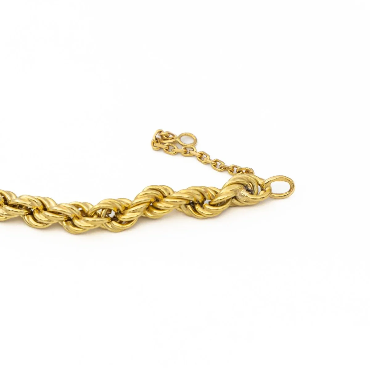 Yellow gold rope mesh chain necklace - Image 5