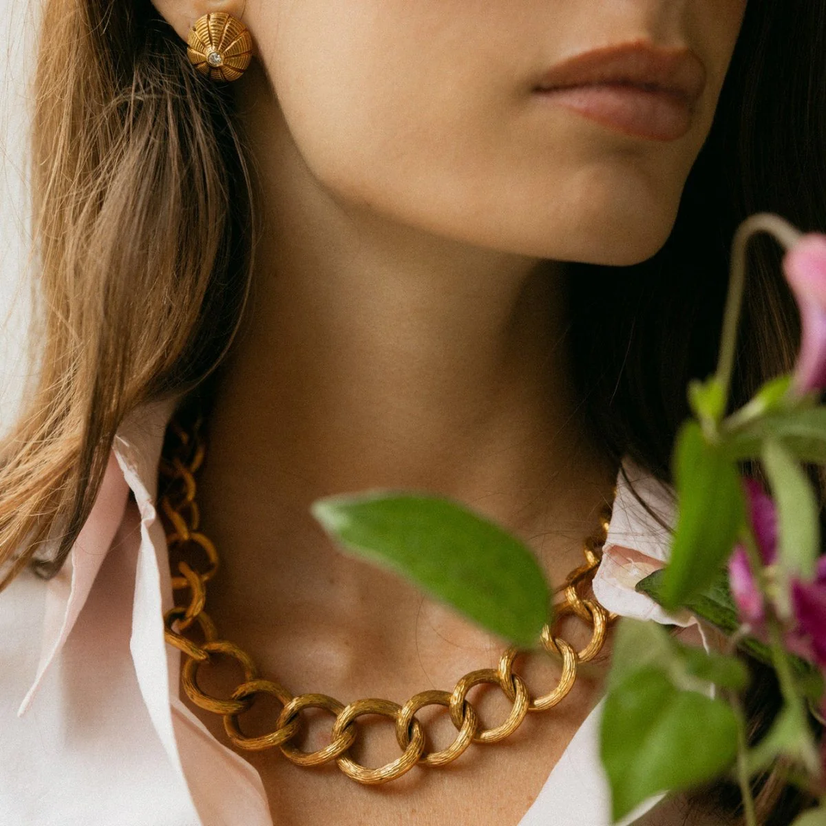 Link Necklace in Yellow gold - Image 2