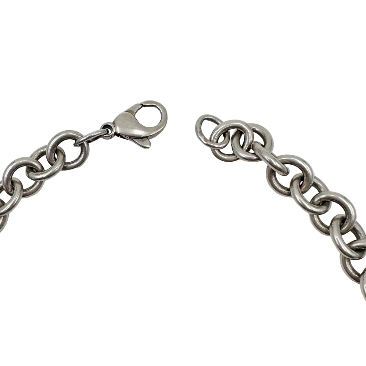 Link Necklace in Yellow gold and Silver - Image 5