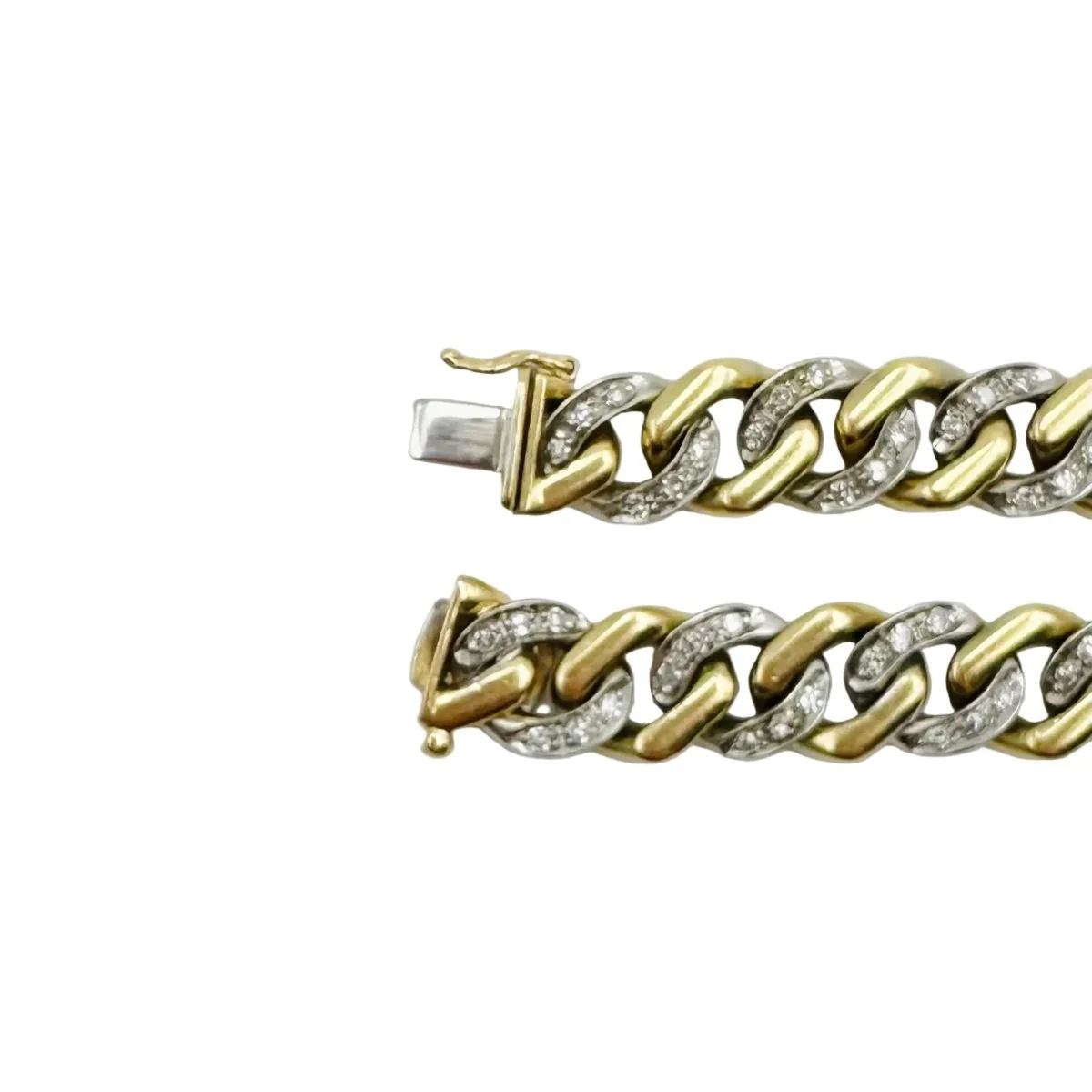Necklace Maille in yellow gold, white gold and diamonds. - Image 5